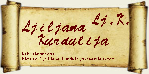 Ljiljana Kurdulija vizit kartica